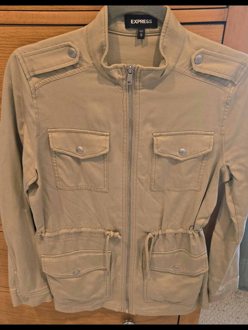 Express Khaki Tan Utility Jacket, XS Women's